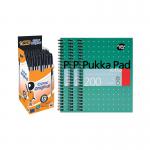 BIC Cristal Pack 50 + FOC Pack 3 Pukka Metallic Jotta Pad BC810774