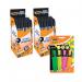 Bic Cristal Ballpoint Black Pack of 50 Buy 2 Get FOC Chisel Tip Assorted Highlighters BC810775