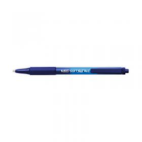 Bic SoftFeel Clic Retractable Ballpoint Pen Blue (Pack of 12) 837398 BC91434