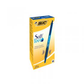 Bic SoftFeel Clic Retractable Ballpoint Pen Blue (Pack of 12) 837398 BC91434