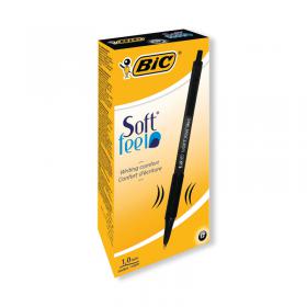 Bic SoftFeel Clic Retractable Ballpoint Pen Black (Pack of 12) 837397 BC91436
