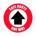 Social Distance Marker Safe Route One Way 235mm SDM06