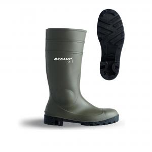 Dunlop Protomaster Full Safety PVC Wellington Green 03 142VP03