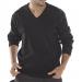 Beeswift Acrylic V-Neck Sweater Black S