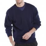 Beeswift Acrylic V-Neck Sweater Navy Blue XL ACSVNXL