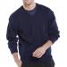 Beeswift Acrylic V-Neck Sweater Navy Blue 2XL