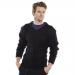 Acrylic Mod V-Neck Sweater Black 3XL