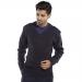 Acrylic Mod V-Neck Sweater Navy Blue L
