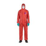 ANSELL ALPHA-TEC 1500 COVERALL RED MODEL 138 SIZE MED GLOVE ANRD15138M