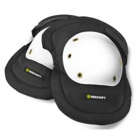 Beeswift Riveted Cap Knee Pads White / Black  BBKP02