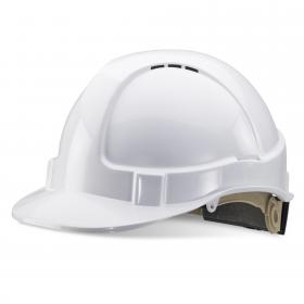 Beeswift Wheel Ratchet Vented Safety Helmet White  BBVSHRHW