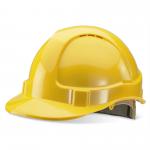 Beeswift Wheel Ratchet Vented Safety Helmet Yellow  BBVSHRHY