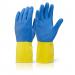 2 Colour Heavyweight Glove Yellow / Blue S