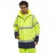 Two Tone Breathable Traffic Jacket Saturn Yellow / Navy 5XL