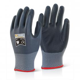 Beeswift Nitrile Pu Mix Coated Glove Black / Grey M BF1M