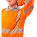 Hiviz Executive Long Sleeve Polo Orange Small