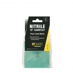 Beeswift 18 NITRILE GAUNTLET GREEN LGE  BS057L