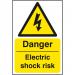 Danger Electric Shock Risk Sign 