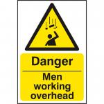 Beeswift B-Safe Danger Men Working Overhead Sign  BSS11113