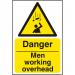 Danger Men Working Overhead Sign 