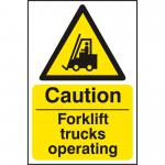 Beeswift B-Safe Caution Forklift Trucks Operating Sign  BSS11132