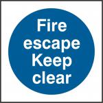 Beeswift B-Safe Fire Escape Keep Clear Sign  BSS11348