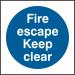 Fire Escape Keep Clear Sign 