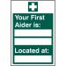 Your First Aider Is Located At Sign 