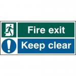 Beeswift B-Safe Fire Exit Keep Clear Sign  BSS12133