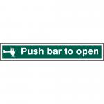 Beeswift B-Safe Push Bar To Open Sign  BSS12140