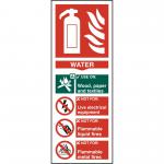 Beeswift B-Safe Fire Extinguisher Water Sign  BSS12308