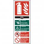 Beeswift B-Safe Fire Extinguisher Co2 Sign  BSS12310