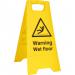 Warning Wet Floor A Board 