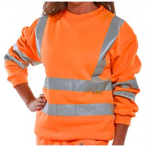 Image of Beeswift Hi-Visibility Sweatshirt Orange 4XL BSSENOR4XL