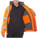 High Visibility Fleece Lined Bomber Jacket Orange 5XL