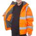 High Visibility Fleece Lined Bomber Jacket Orange XL