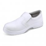 Micro-Fibre Slip On Shoe S2 White 06.5