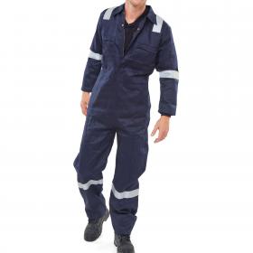 Beeswift Flame Retardant Burgan Boilersuit Anti-Static Navy Blue 54 CFRASBBSN54