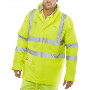 Beeswift Fire Retardant Anti-Static Padded Jacket Saturn Yellow 3XL