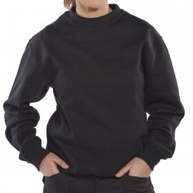 Beeswift Polycotton Sweatshirt Black XL CLPCSBLXL