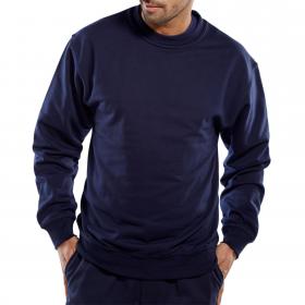 Beeswift Polycotton Sweatshirt Navy Blue L CLPCSNL