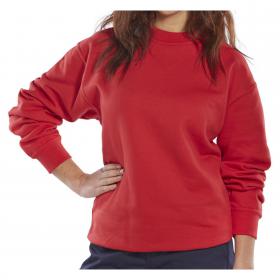 Beeswift Polycotton Sweatshirt Red XL CLPCSREXL