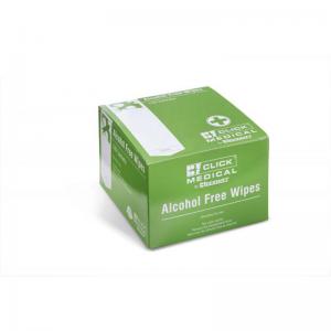 Click Medical Alcohol Free Wipes 100 Box of 100 CM0800