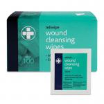 Reliwipe Moist Saline Cleansing Wipes Sterile White Box 100 CM0805R