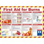 Click Medical First Aid For Burns Poster  CM1312