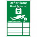 Click Medical Aed Trained Personnel Sign Green 20X30cm CM1327