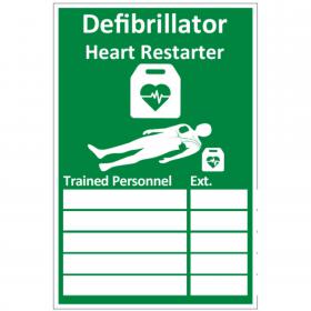 Click Medical Aed Trained Personnel Sign Green 20X30cm CM1327