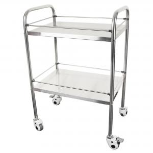 Image of Click Medical Two Tier Stainless Steel Medical Trolley CM1716