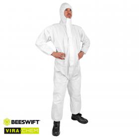 Beeswift Cn4013E Disposable Coverall Type 5 / 6 White Large COCN4013EWL