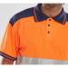 Polo Shirt Two Tone Orange / Navy M